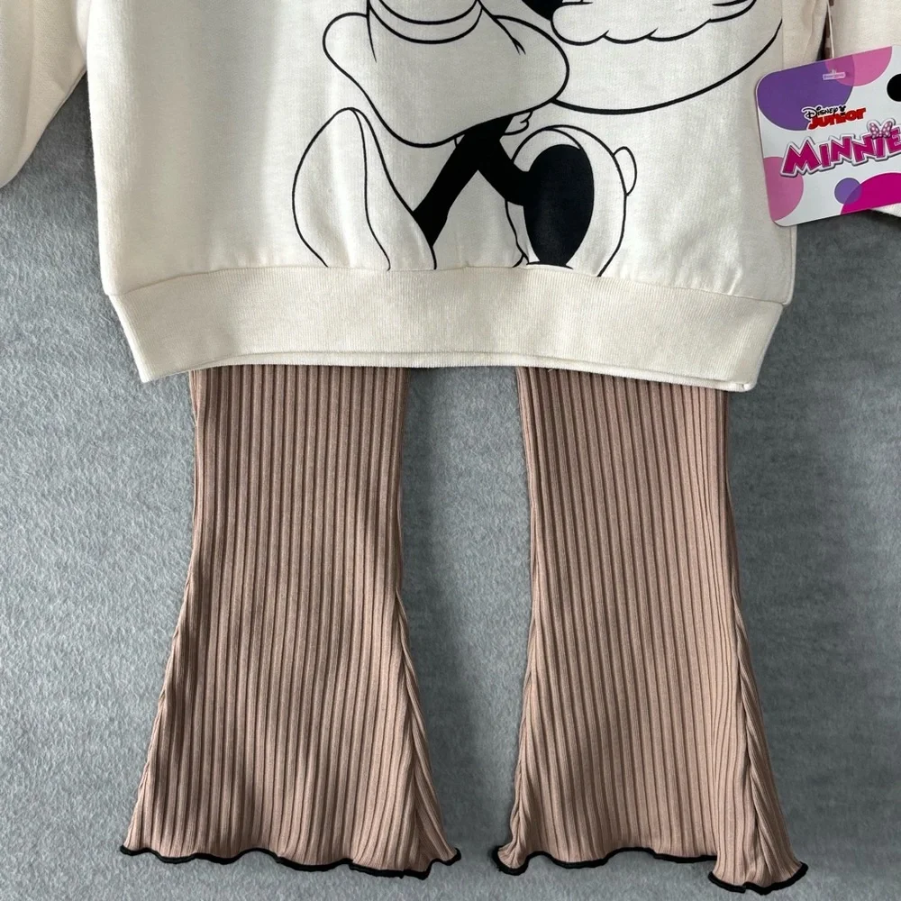 Disney Baby Minnie Mouse Toddler Sweater Ribbed Flared Girls Legging Set SZ 3T - Picture 4 of 9